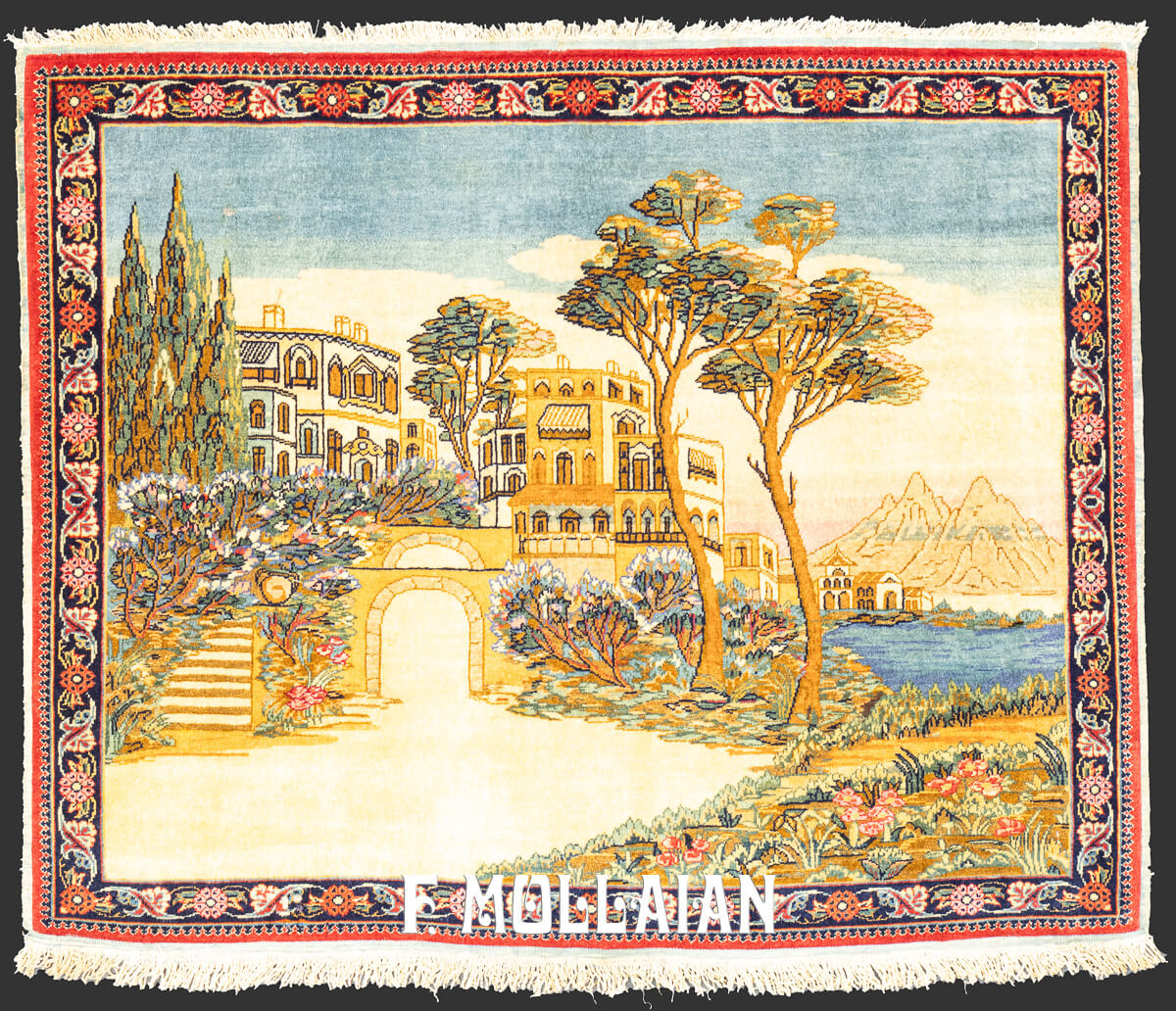 Kashan Dabir Carpet Figurative Land-Scape n°:651793